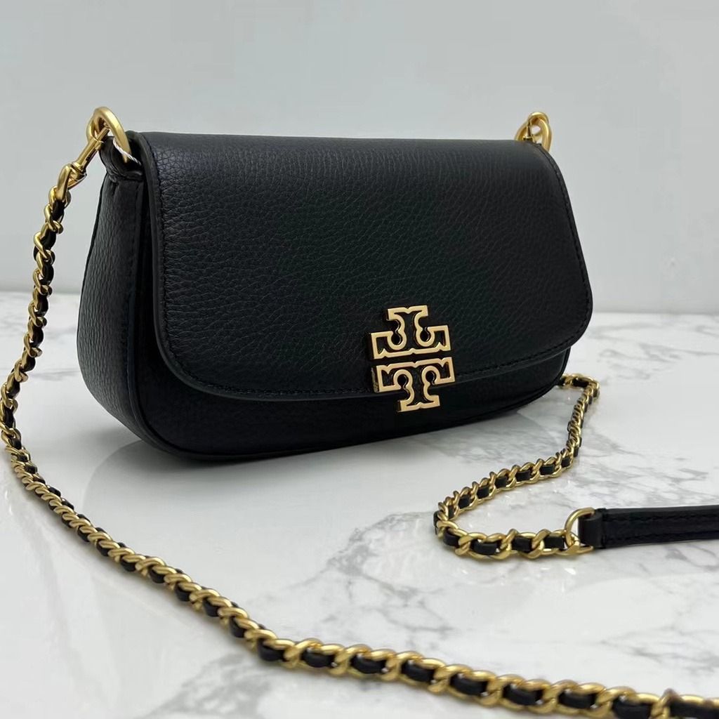 New Tory Burch Original Classic Black Britten Series Collection Come With 2  Straps Crossbody Shoulder Sling Bag For Women Come With Complete Set  Suitable for Gift, Luxury, Bags & Wallets on Carousell