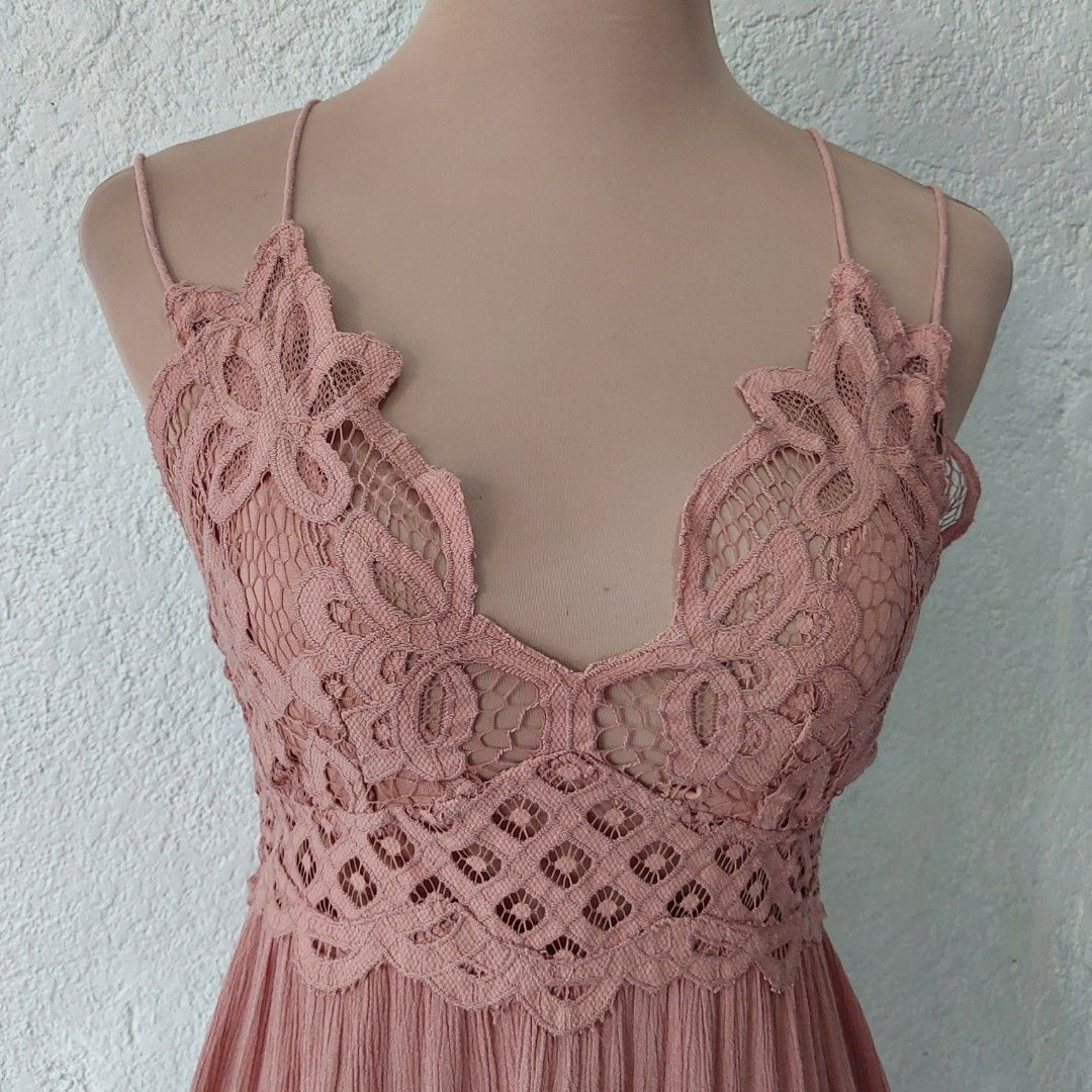 Old rose dress mauve dress muted dress sexy dress beach dress summer dress  lace dress mini dress beach dress prenup dress, Women's Fashion, Dresses &  Sets, Dresses on Carousell