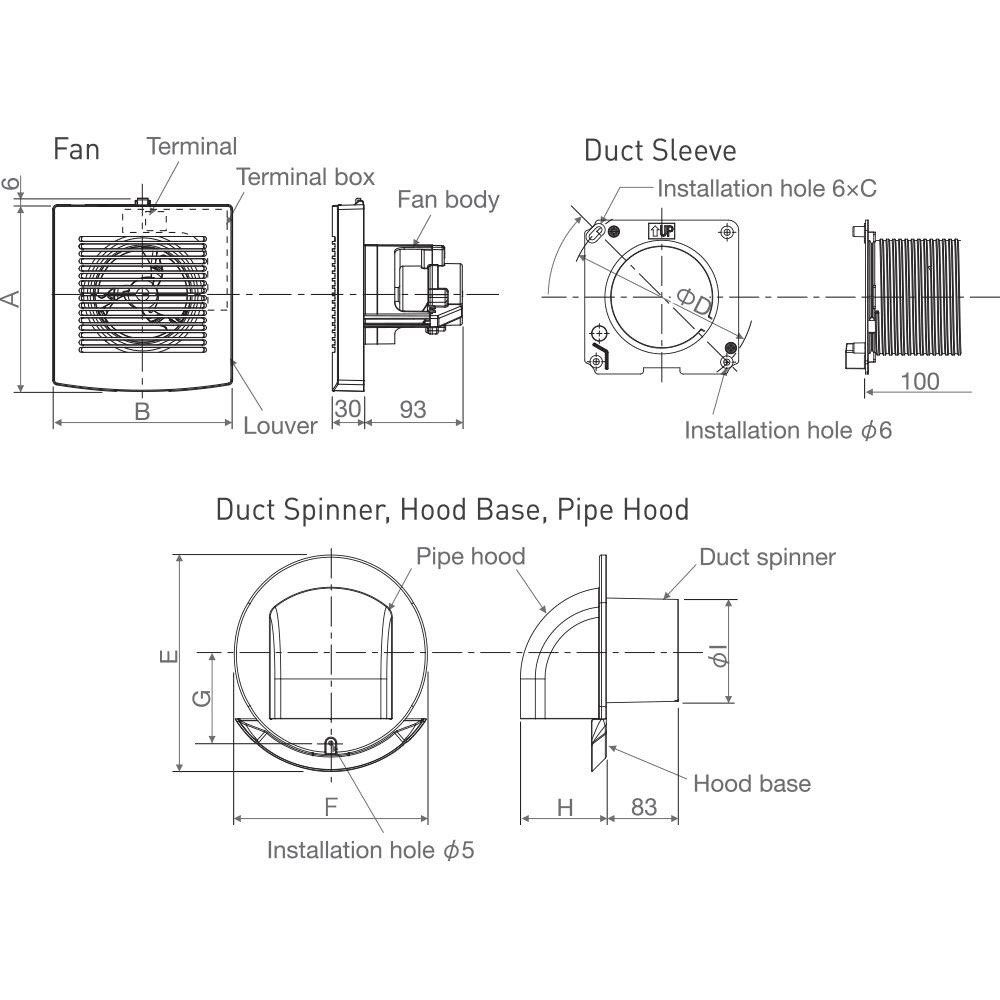 Panasonic Wall Mount Ventilation Fan Exhaust, TV & Home Appliances