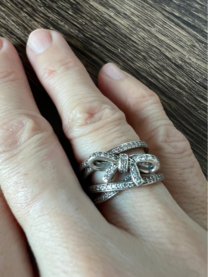 Sparkling cheap bow ring