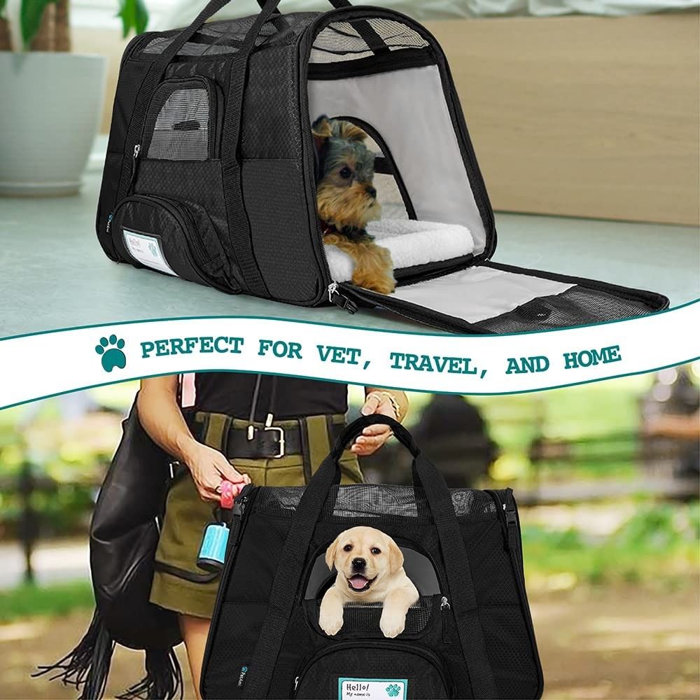 Petami Small Dog Sling Carrier, Soft-Sided Crossbody Puppy Carrying Purse Bag, Adjustable Sling Pet Pouch to Wear Medium Dog Cat Travel, Dog Bag for