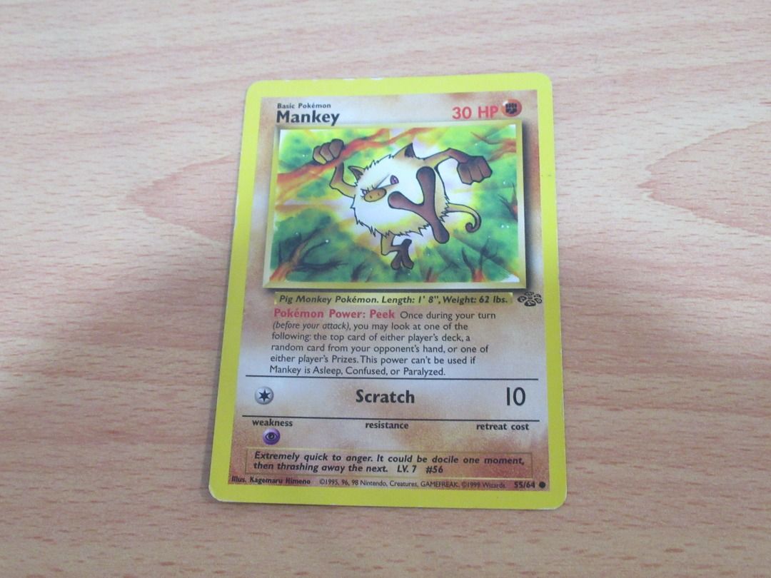 Pokemon Mankey First Version Pokemon TCG, Hobbies & Toys, Toys & Games on  Carousell