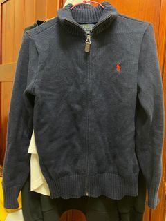 Polo Ralph Lauren前開拉鍊長袖衫 M