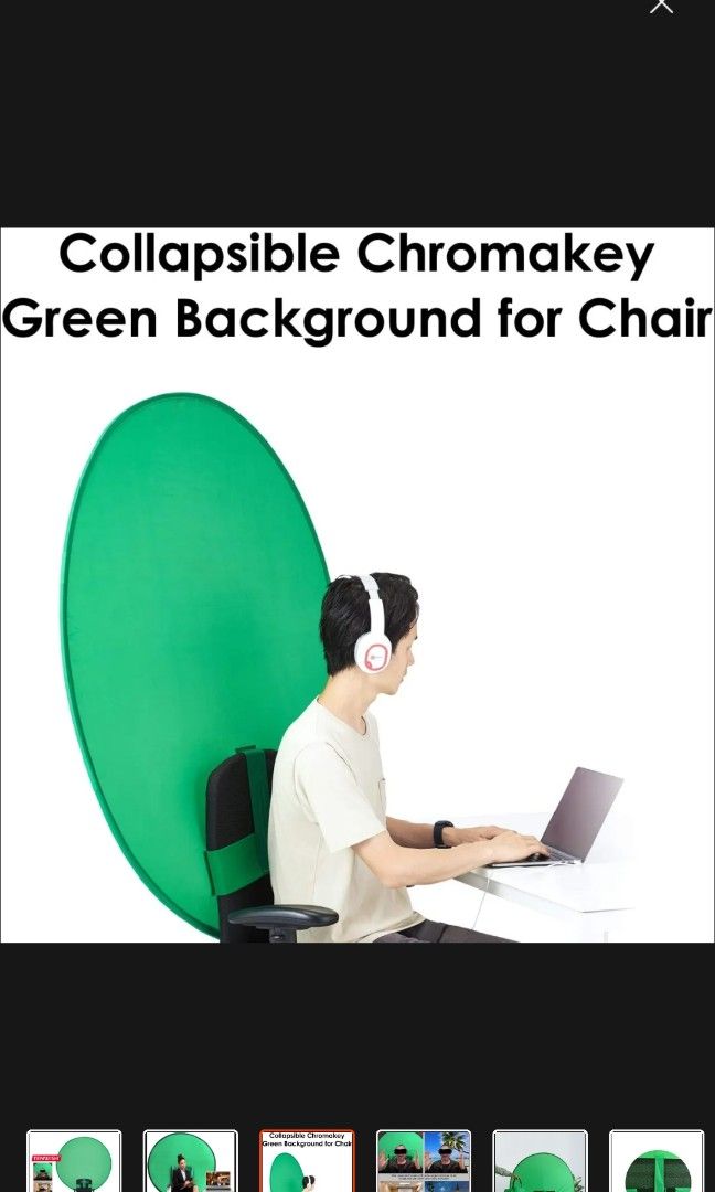 140cm Portable Green Screen background for online meeting etc