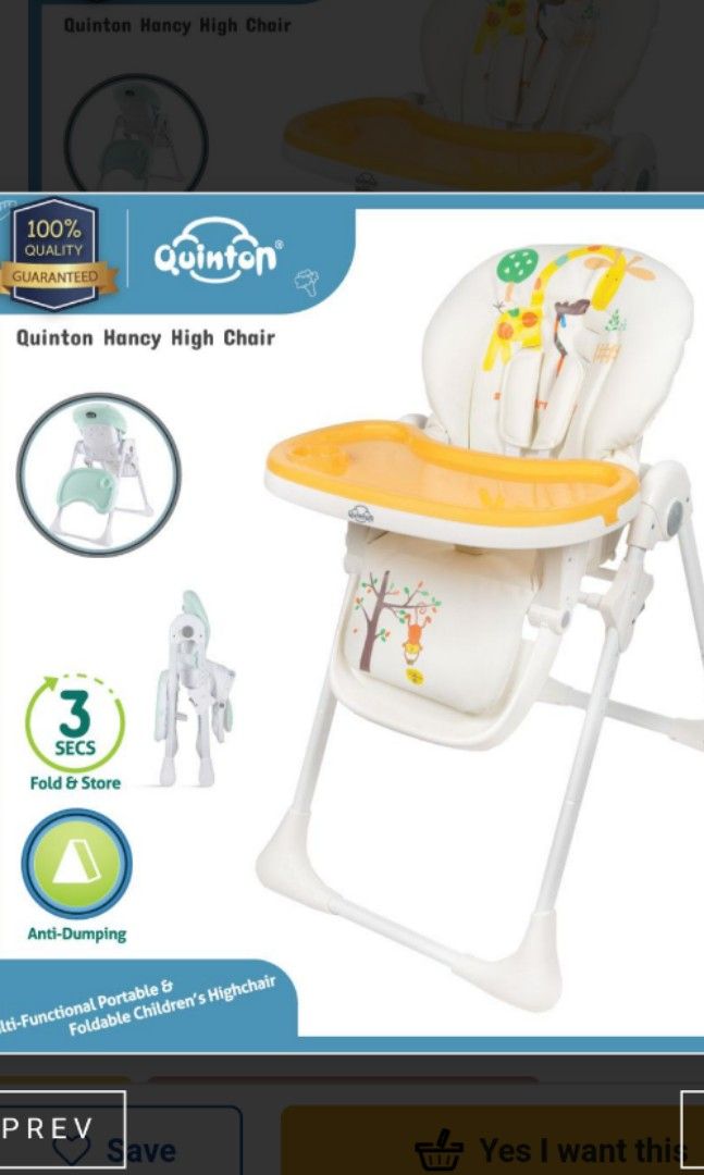 Quinton hancy high hot sale chair