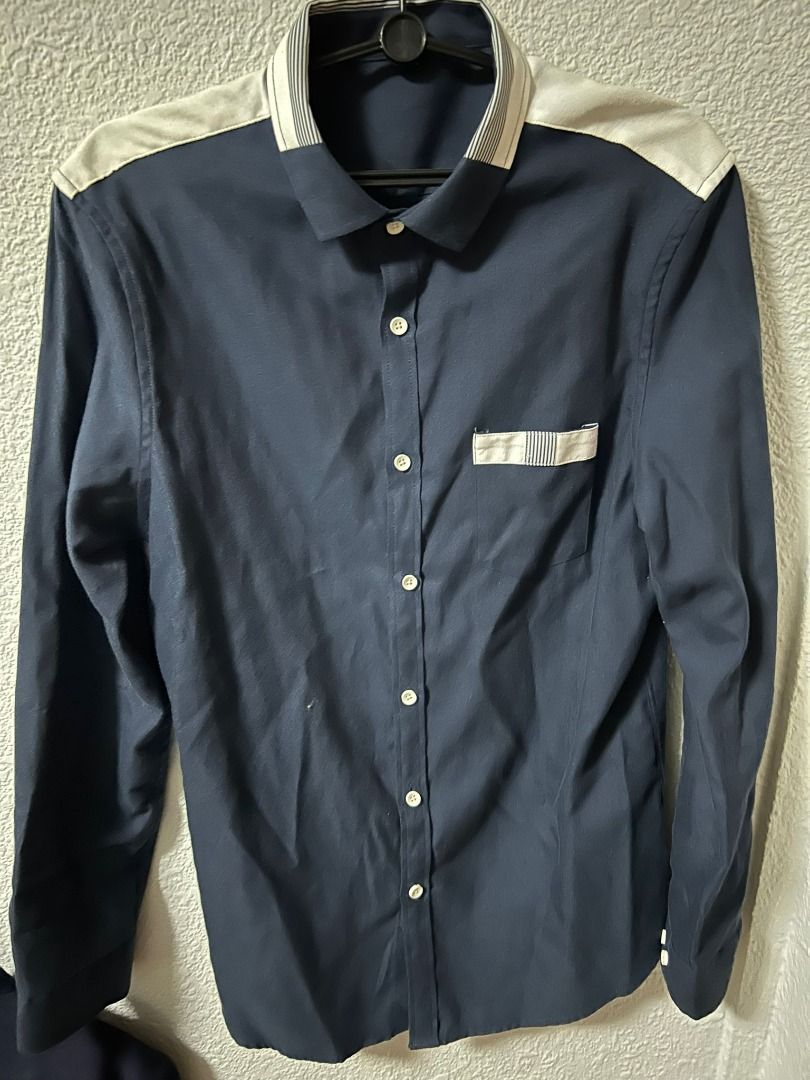 Casual black outlet button up shirt