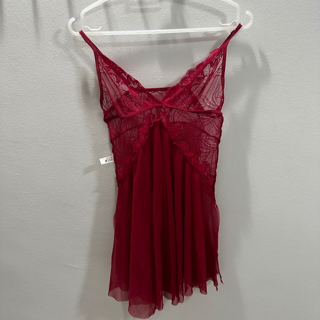 Red lace slip online