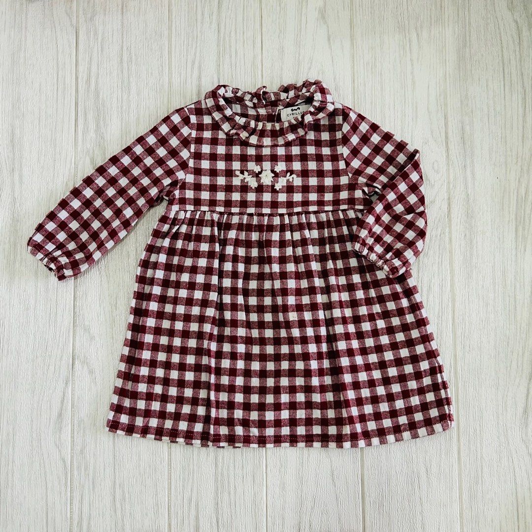 Red check clearance dress baby girl