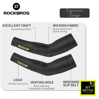 ROCKBROS Cycling Sunscreen Anti-UV Arm Sleeves Ice Silk Fabric Basketball Outdoor Volleyball Sleeves Sport Fitness Arm Warmers