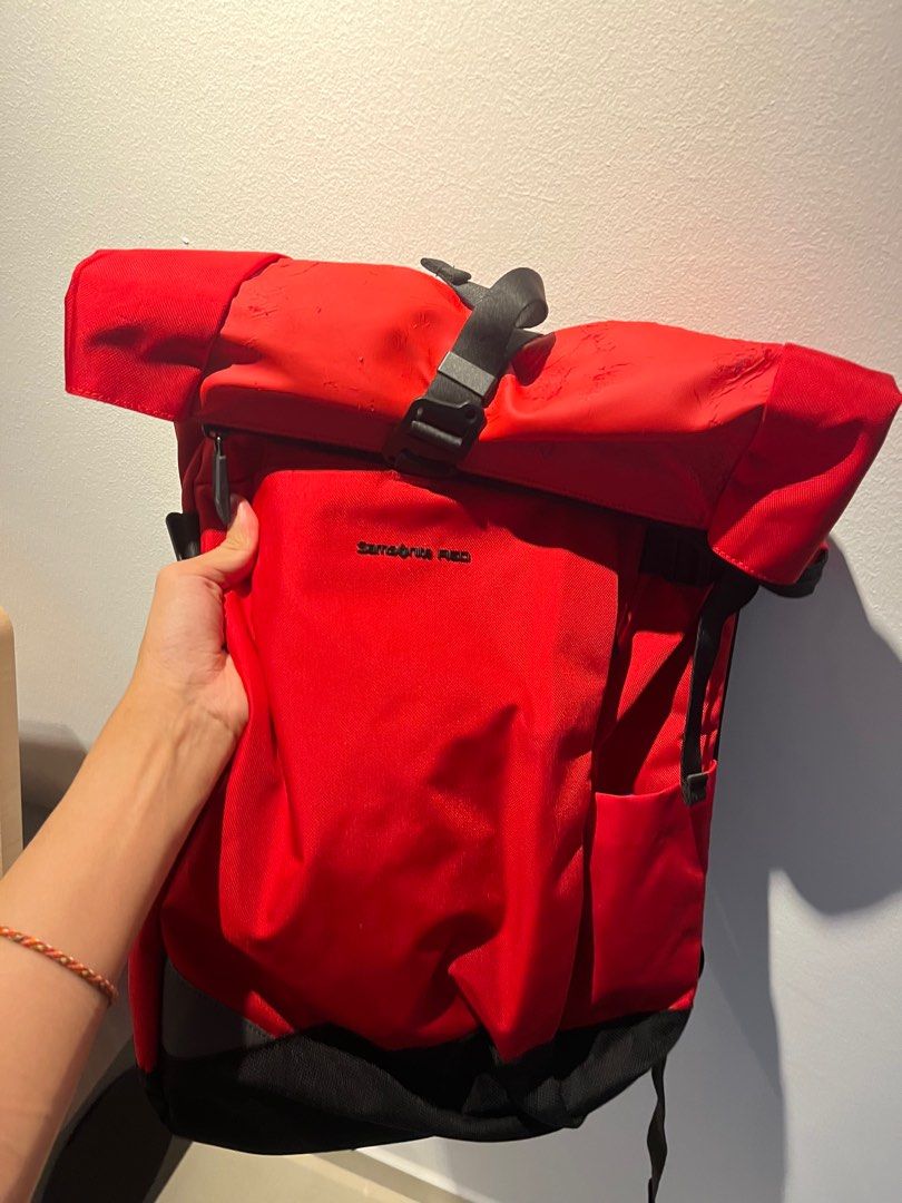 Samsonite Red Waterproof Backpack, Men's Fashion, Bags, Backpacks on
