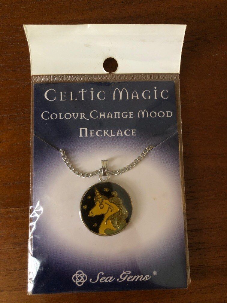 Unicorn hot sale mood necklace