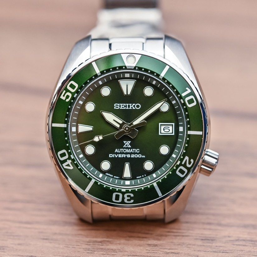 SEIKO Prospex Sumo Diver's 200M Sapphire Crystal Green Dial Men's Watch  SPB103J1, Men's Fashion, Watches & Accessories, Watches on Carousell