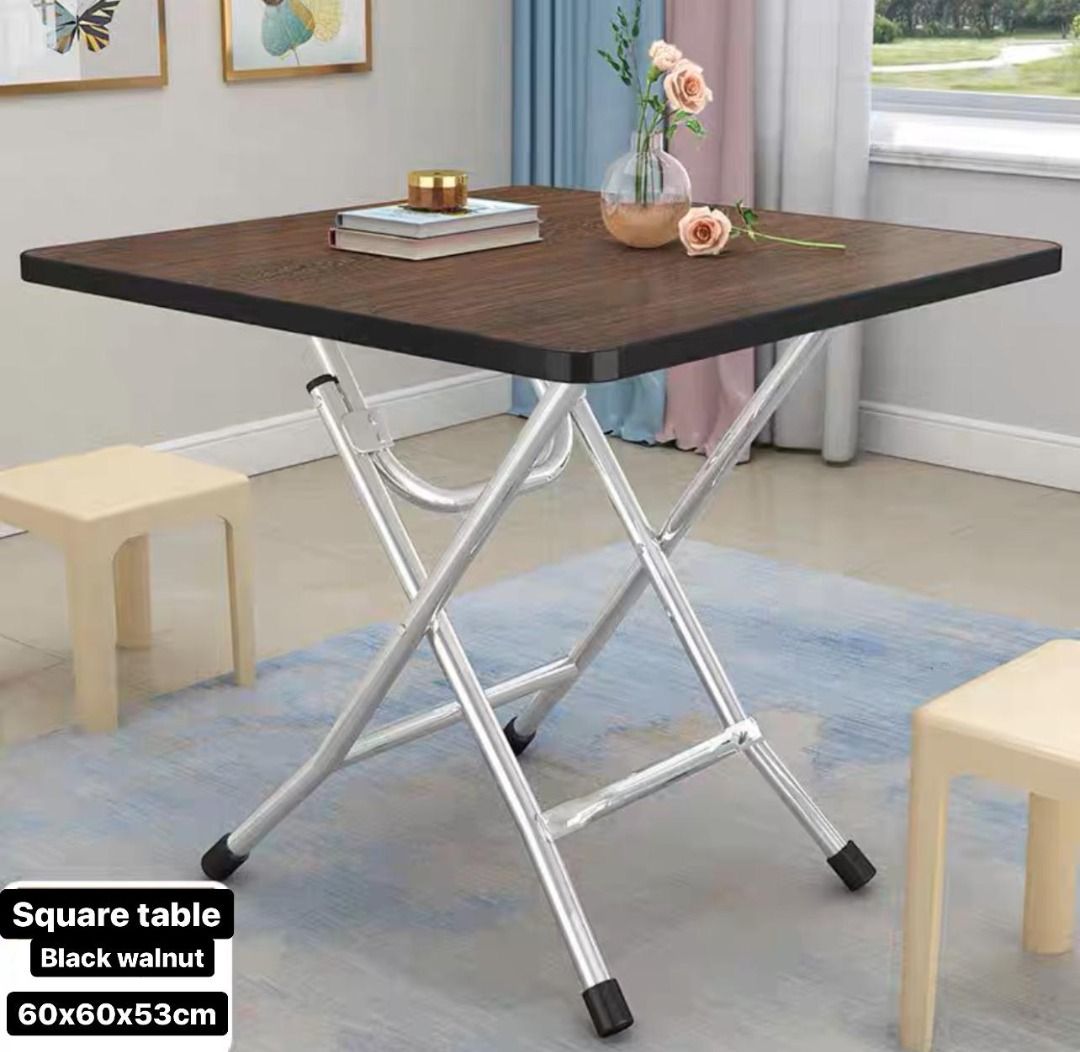 Simple Folding Table Home Multi Use Rectangular Square Portable ...