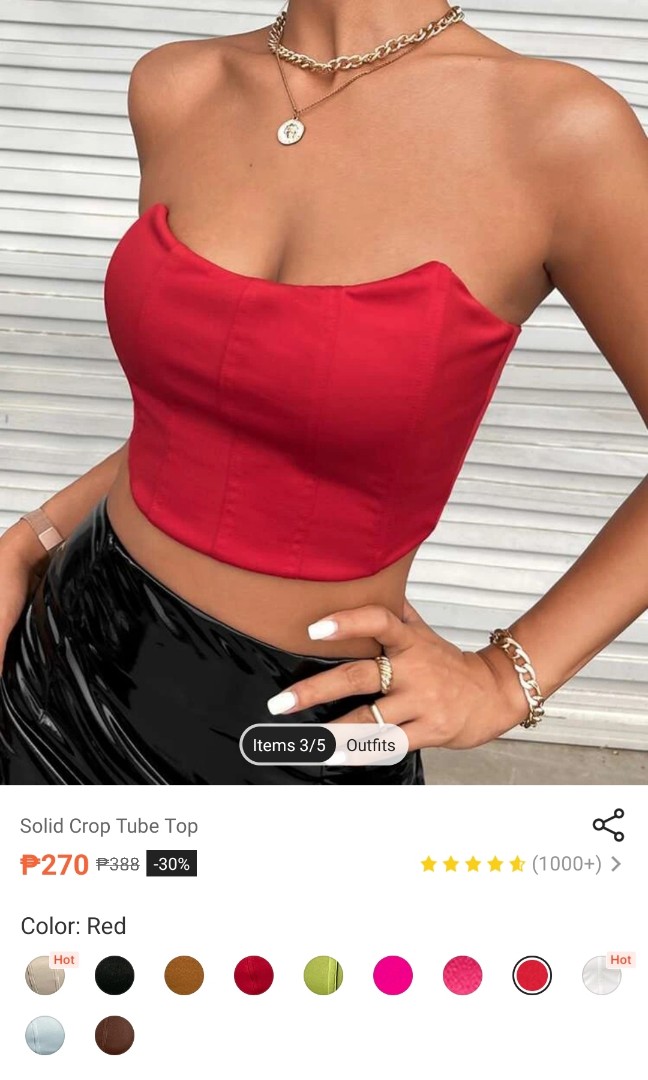 SOLID BUSTIER TOP ( NOT ONHAND) on Carousell