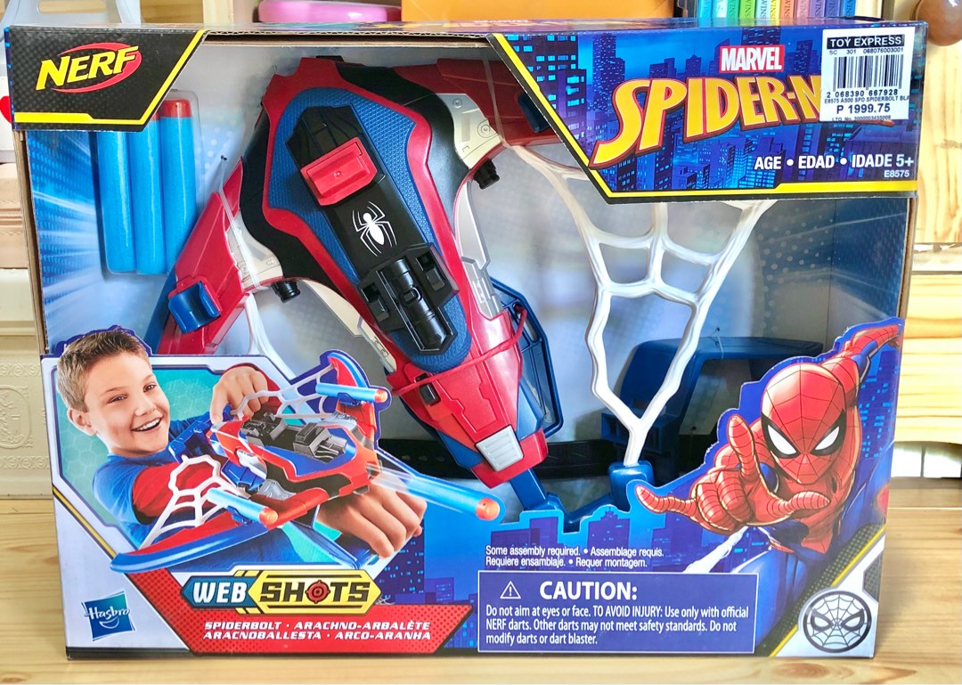Spiderman Nerf Spiderbolt, Hobbies & Toys, Toys & Games on Carousell