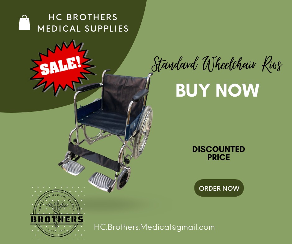 STANDARD WHEELCHAIR CHROME (RIOS), Health & Nutrition, Medical Supplies ...