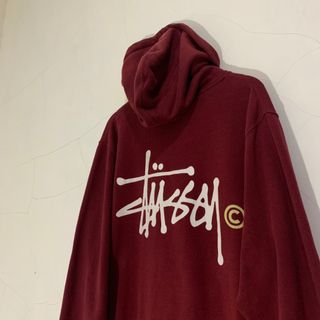 Maroon stussy hoodie top