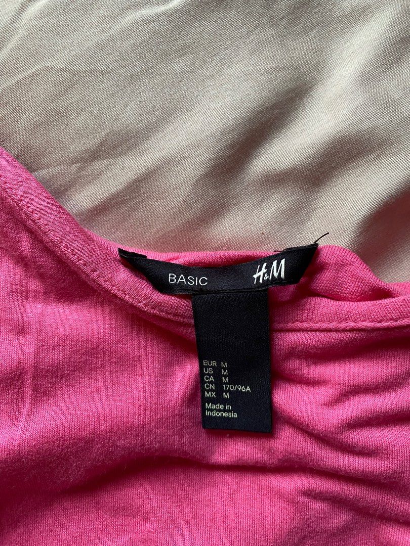 Supersoft H&M basics cami top M hot pink, Women's Fashion, Tops