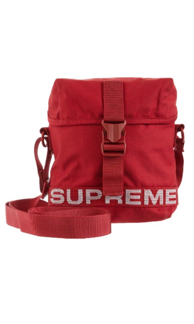 Red supreme messenger bag outlet