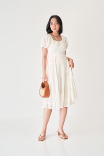 TCL Belle Midi Dress in Ivory