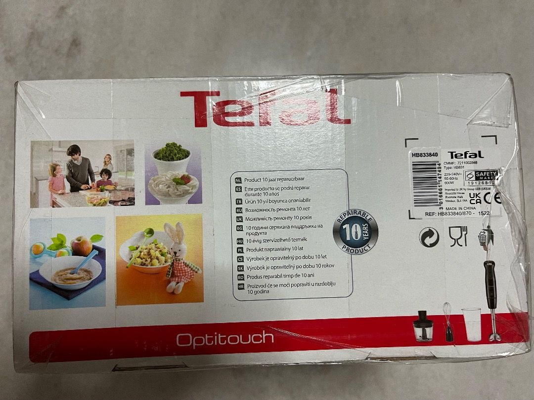 Tefal Hand Blender Optitouch HB8338 (Unpacked), TV & Home Appliances ...