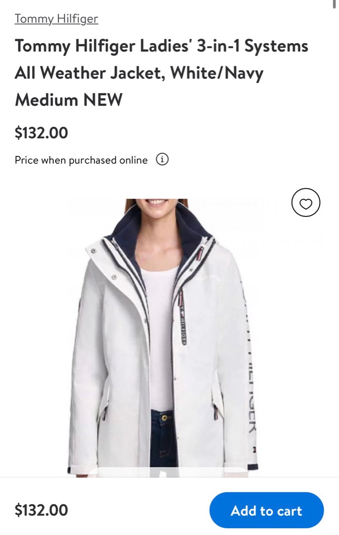 Tommy hilfiger 3 in top 1 jacket women's white