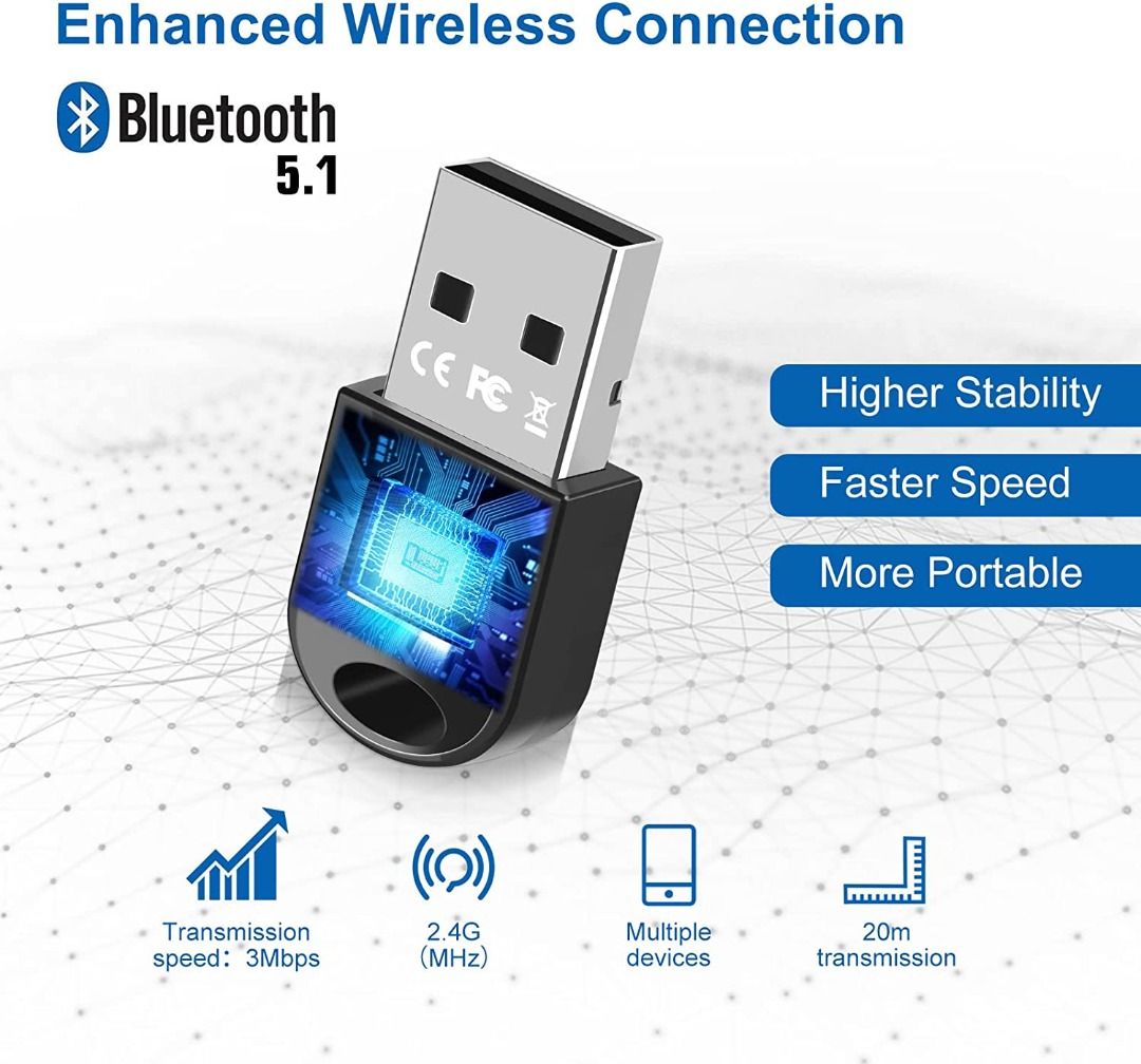 實體店鋪(限今日特價$85) USB Bluetooth Adapter 5.3 BT for Desktop