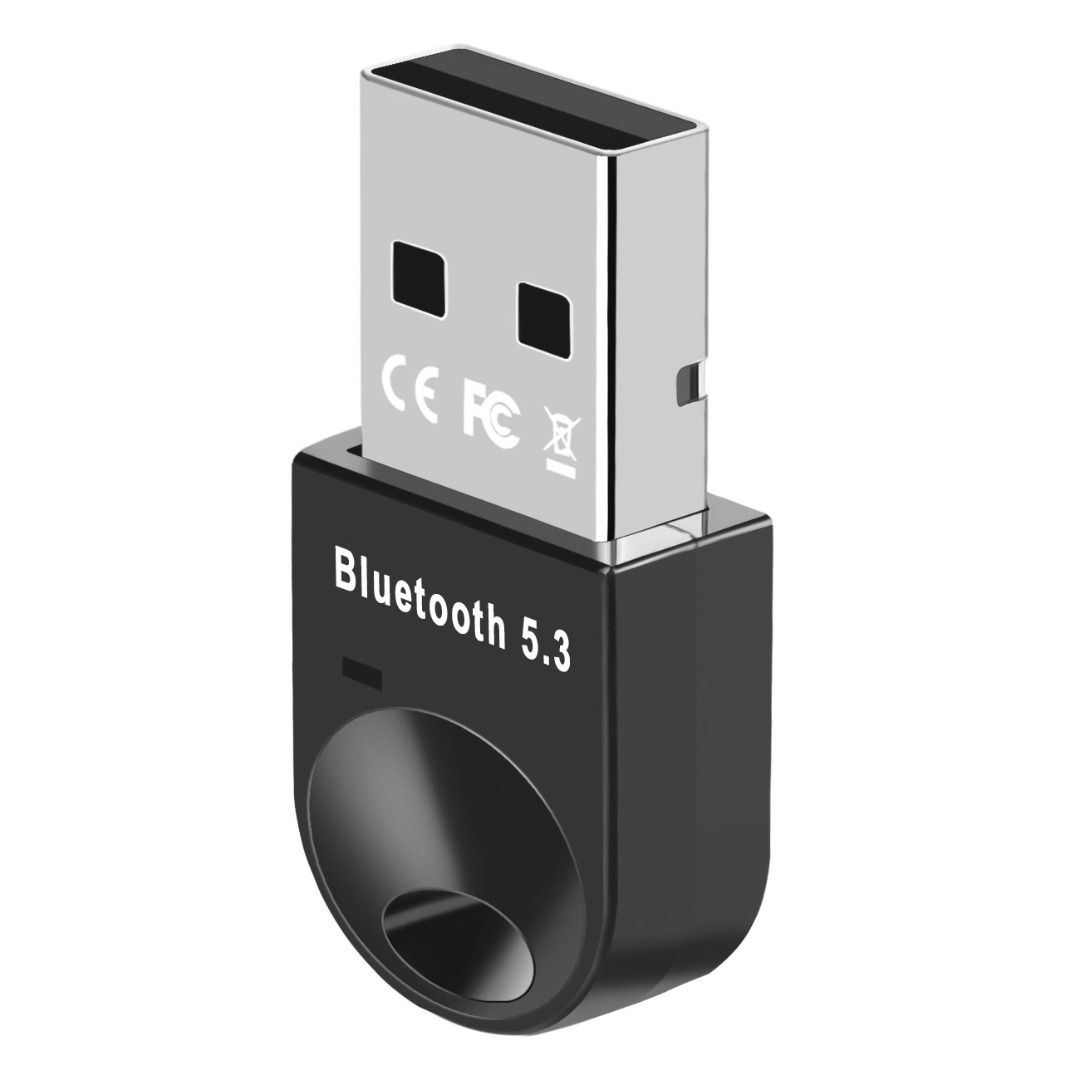 Bluetooth Adapter for PC 5.3, USB Bluetooth Dongle 5.3 EDR Adapter for  Laptop Keyboard Mouse Headsets Speakers, Long Range Bluetooth 5.3 Adapter