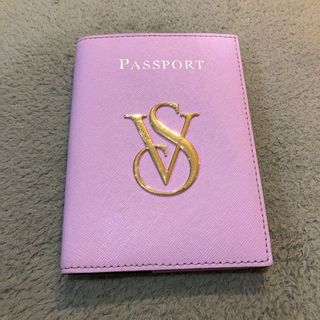 New Victoria's Secret Signature Pink Metal Logo Passport Cover Holder 