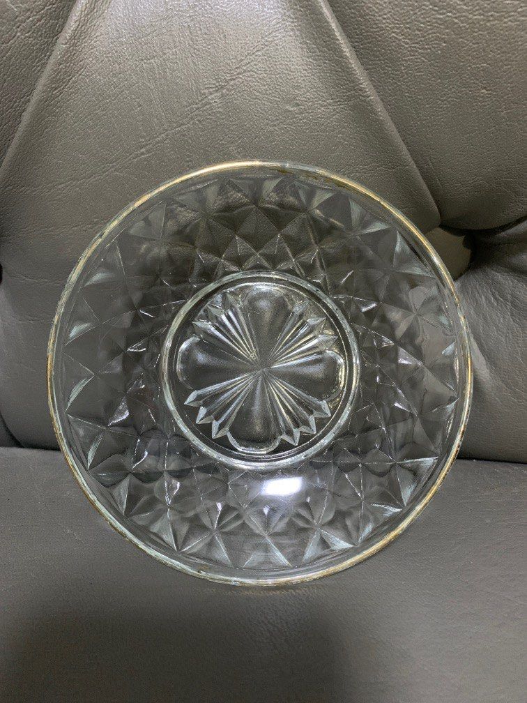 vintage crystal mini saucer, Furniture & Home Living, Kitchenware