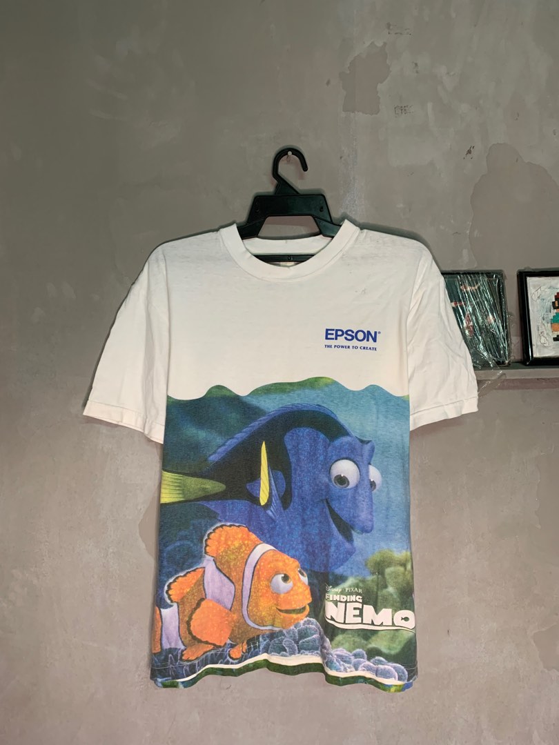 Vintage Y2K Disney Nemo Promo T Shirt Epson, Men's Fashion