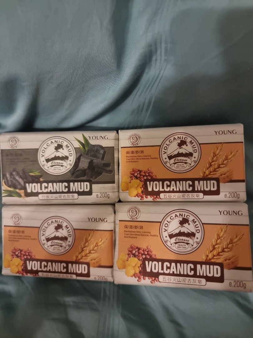 VOLCANIC MUD BAR SOAP (4 for 20), Beauty & Personal Care, Bath & Body