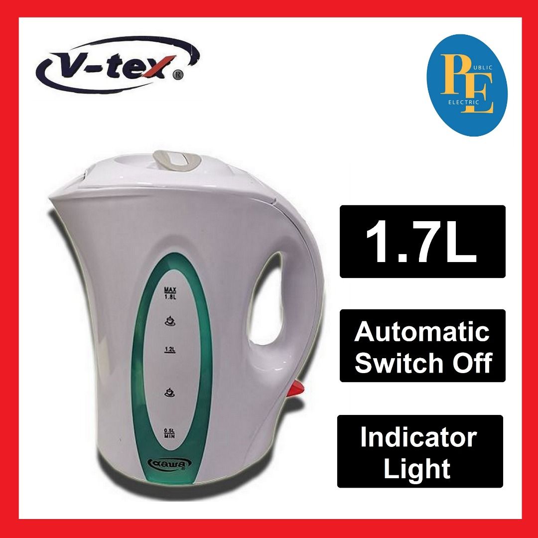 Vtex 1.7L Electric Jug Kettle JK18, TV & Home Appliances, Kitchen