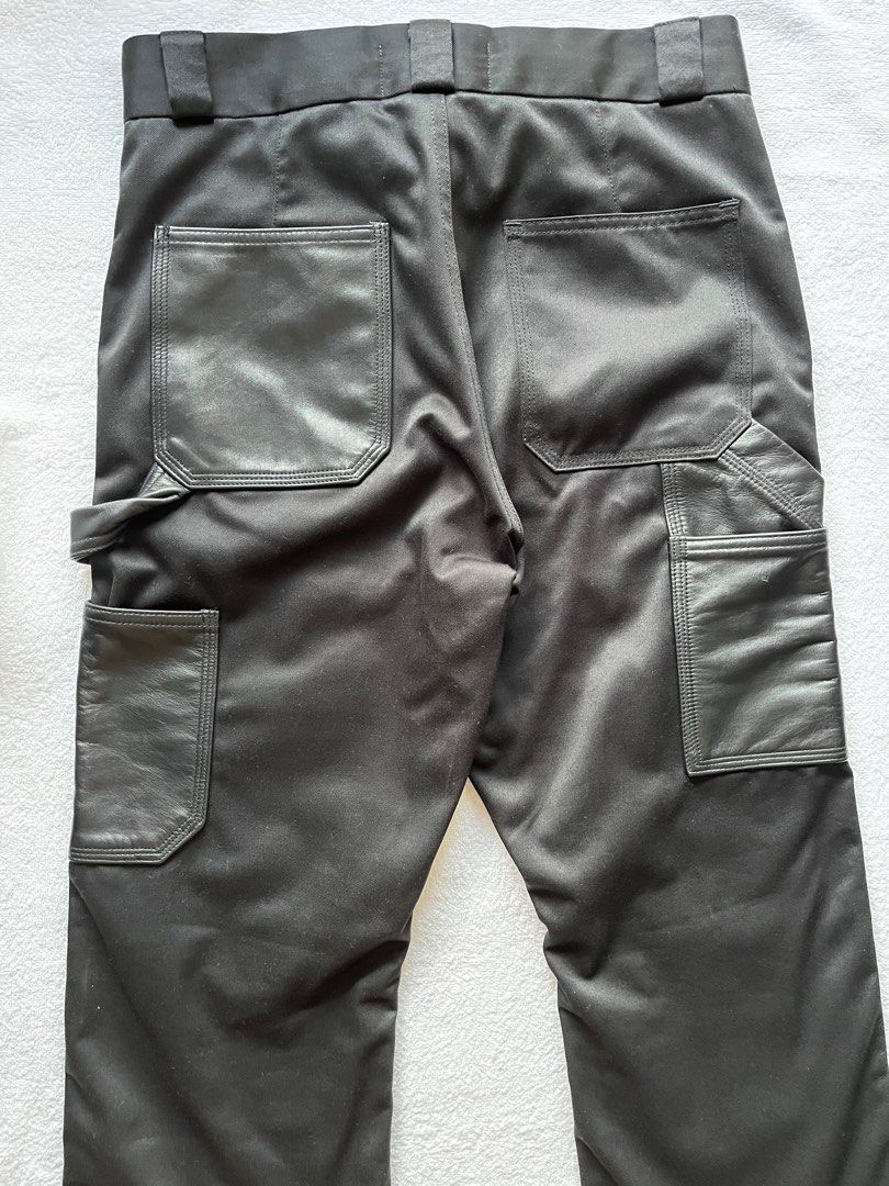 A4等級以上 Vuja de adagio leather trousers レザーダブルニー