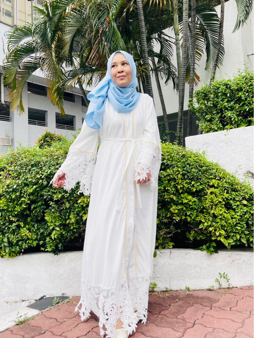 Lace abaya on sale