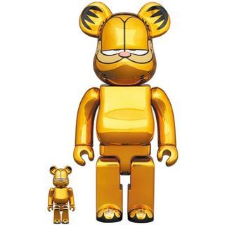 WTS Bearbrick Garfield Gold Chrome 400% + 100%