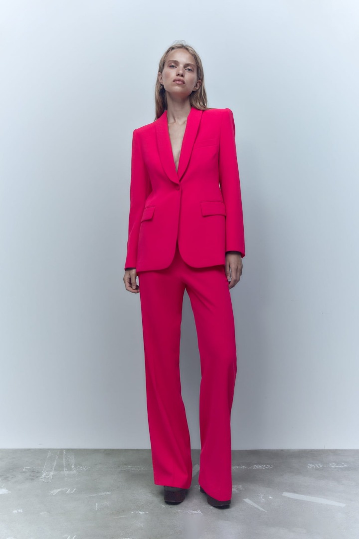 Hot pink hotsell blazer zara