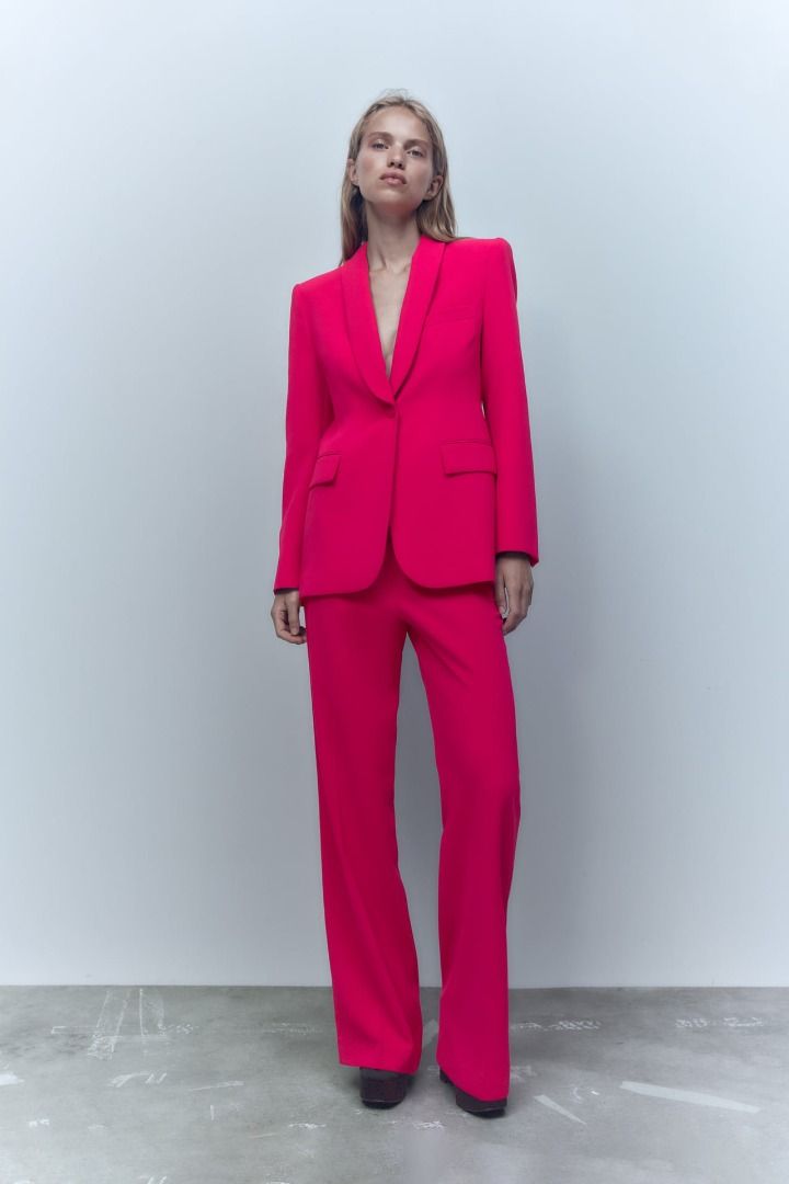Hot pink deals blazer zara