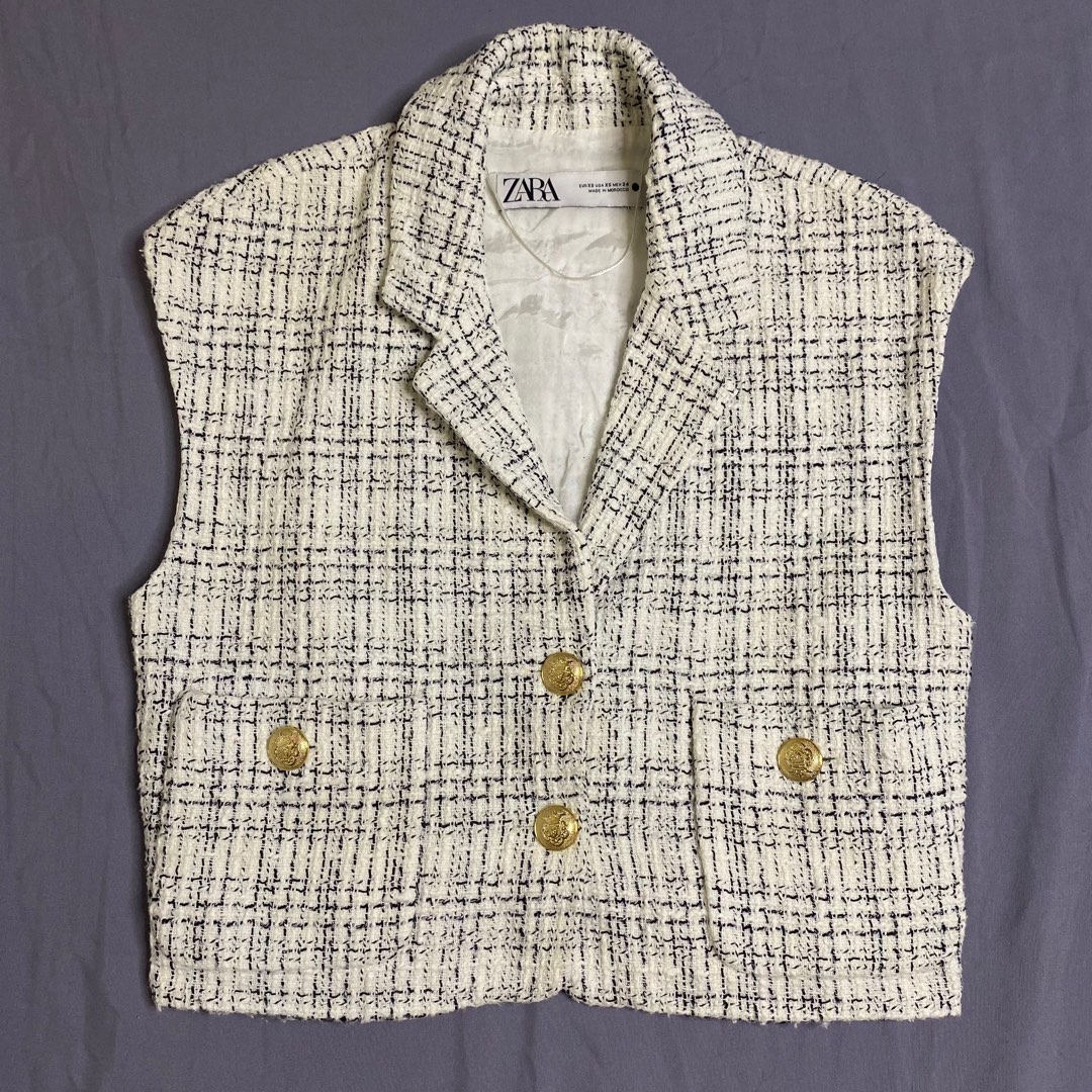 Zara deals tweed vest