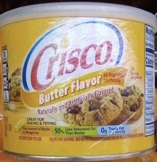 16oz Crisco Butter Flavor All Vegetable Shortening 453g Use Instead of