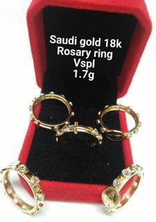 18k Saudi Gold Rings Rosary Ring