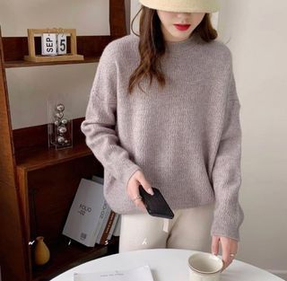 全新米色針織毛衣
