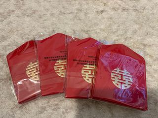 幸福傳承 婚後物資｜燙金 立體 囍字利是封 40個