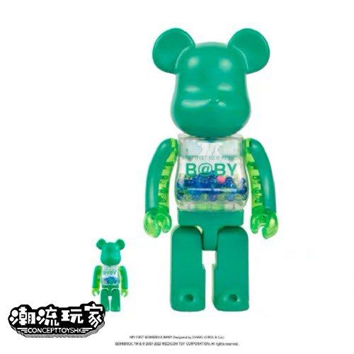 全新未開封澳門Baby bearbrick Bearbrick 400%100% MY FIRST BABY 绿