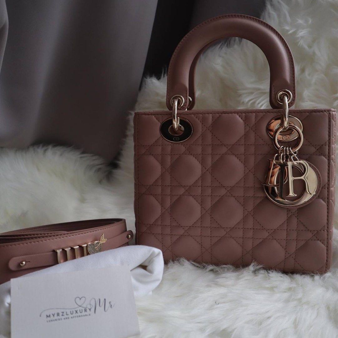 Brand New My ABCDior Lady Dior Small Powder pink Lamb with light GHW  Luxury Bags  Wallets on Carousell