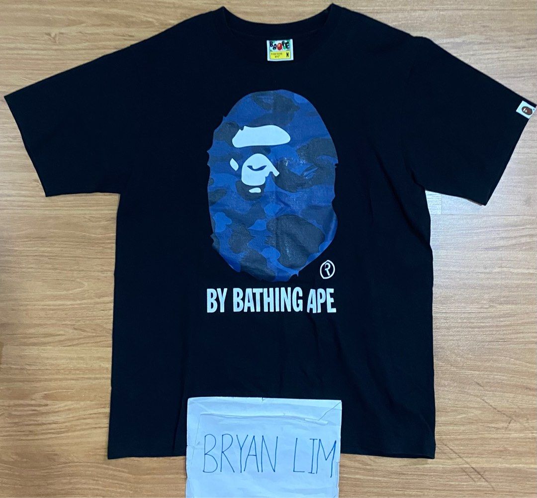 Bape Big Ape Head Blue Camo Tee Shirt by A Bathing Ape Big