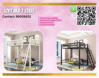 🛏️ [CUSTOMIZE] [Preorder] Loft Bed T Modern Steel 🛏️