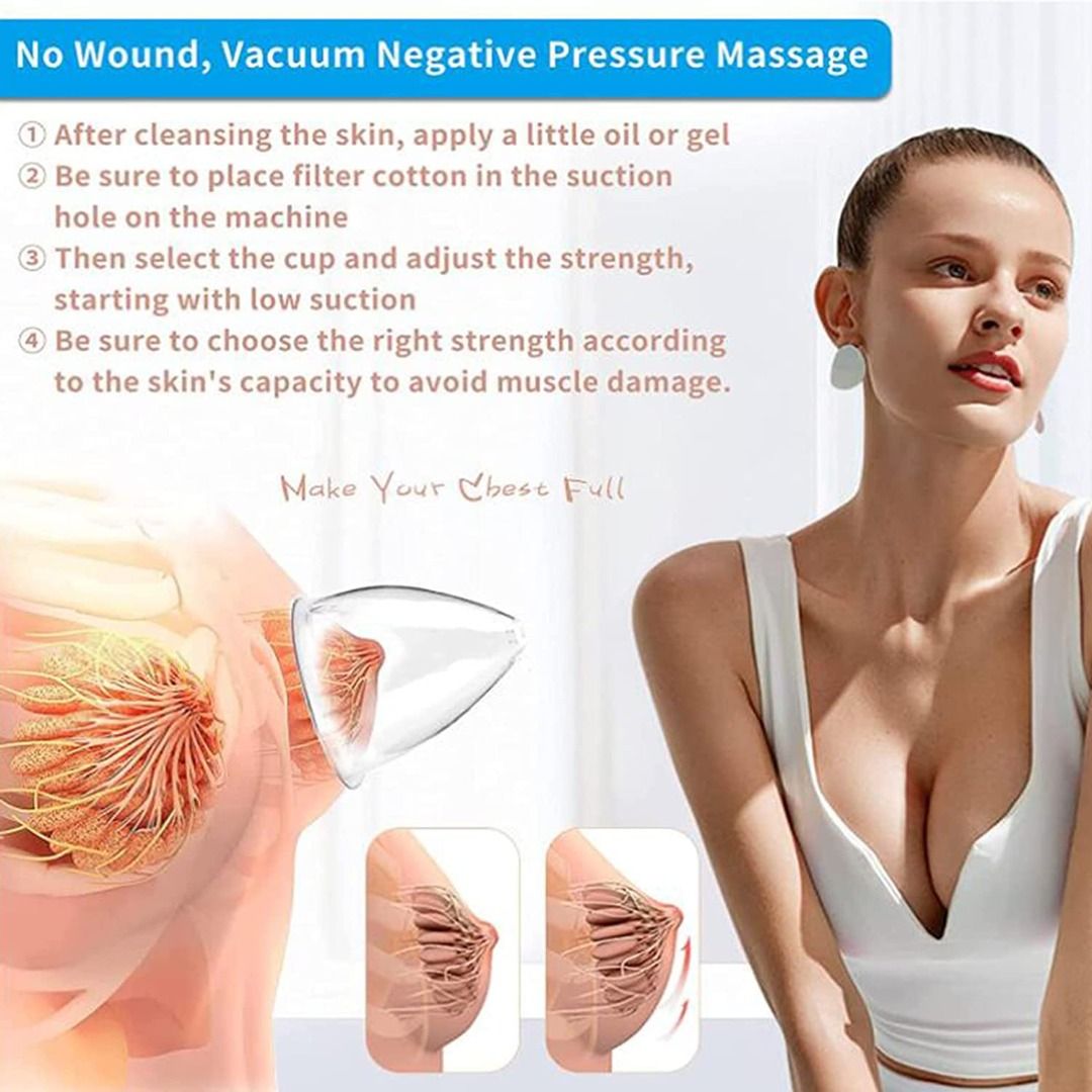 Breast Pump Enhancement Vacuum Enlarger Bra Massager Cupping Body