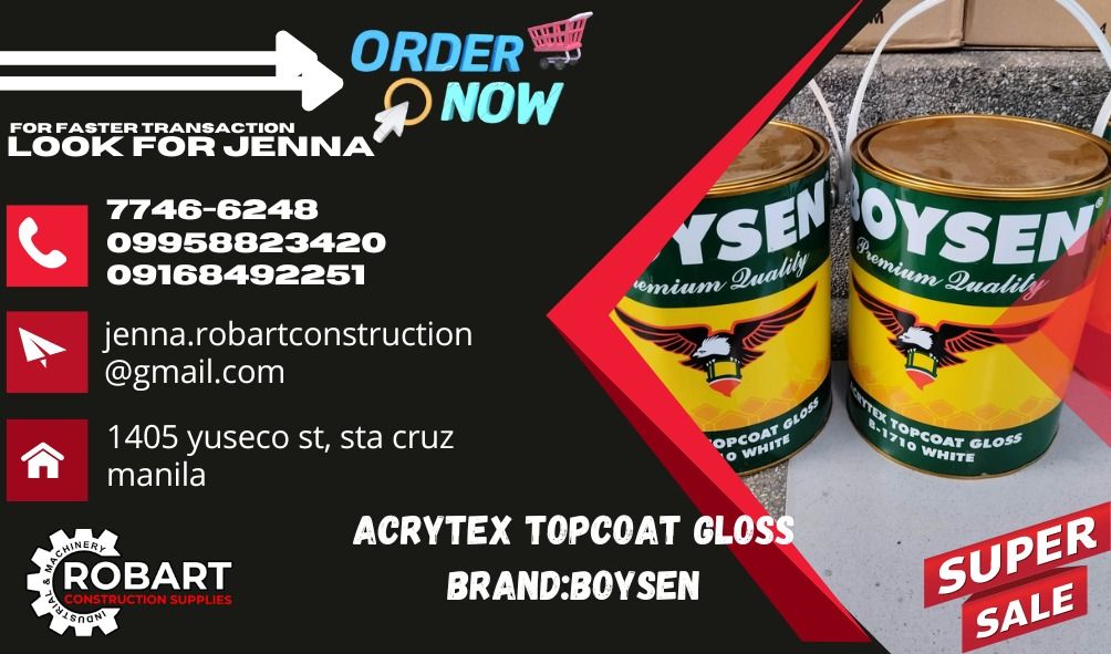 acrytex top coat gloss brandBOYSEN GALLON, Commercial & Industrial