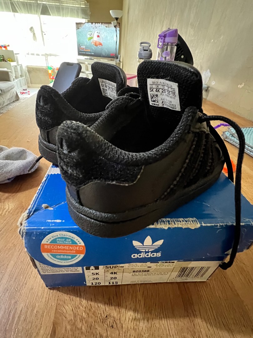 PRELOVED ORIGINAL ADIDAS KIDS SUPERSTAR #SALEPASRAYA, Babies & Kids ...